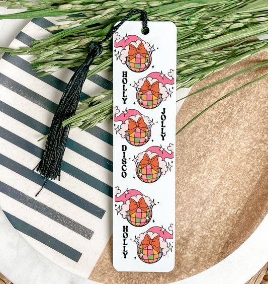 Disco Holly Jolly Bookmark UV DTF Transfer