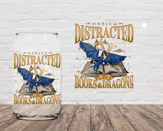 Easily Distracted Books & Dragons 4" UV DTF