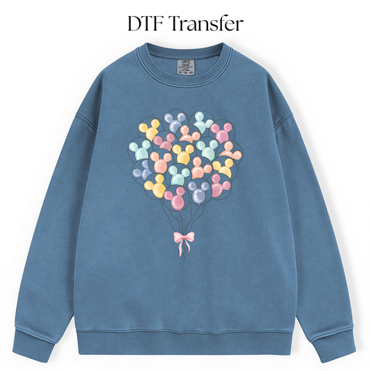 Mouse Balloons DTF Transfer