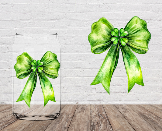 Green Bow 4" UV DTF Last Chance