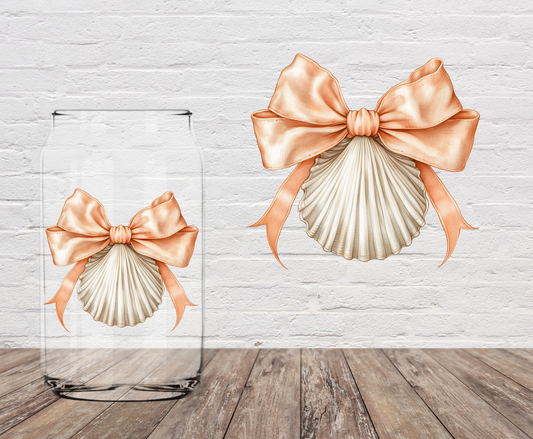 Shell & Orange Bow 4" UV DTF