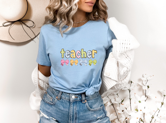 Teacher Bows DTF TRANSFER