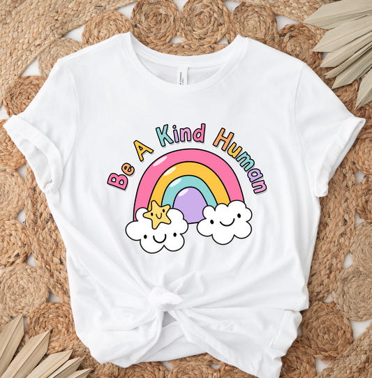 Be A Kind Human Rainbow DTF