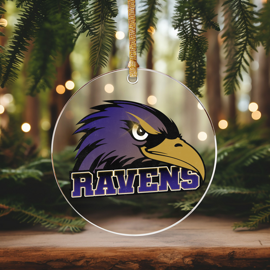 Ravens Football Ornament Size UV DTF DOUBLE SIDED