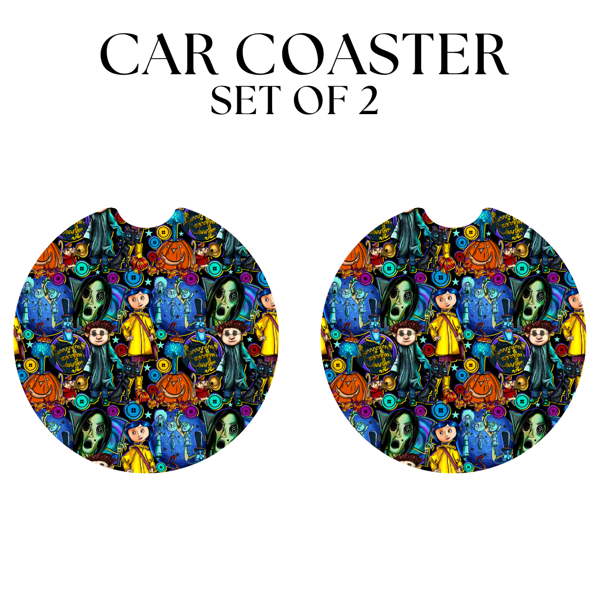 Cora World UV DTF Car Coaster