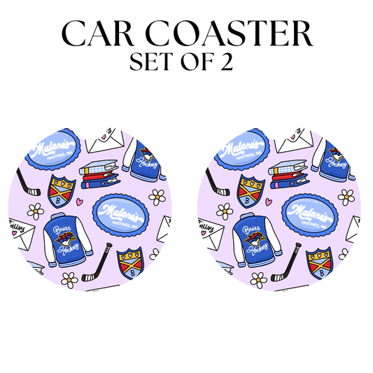 Hockey UV DTF Car Coaster