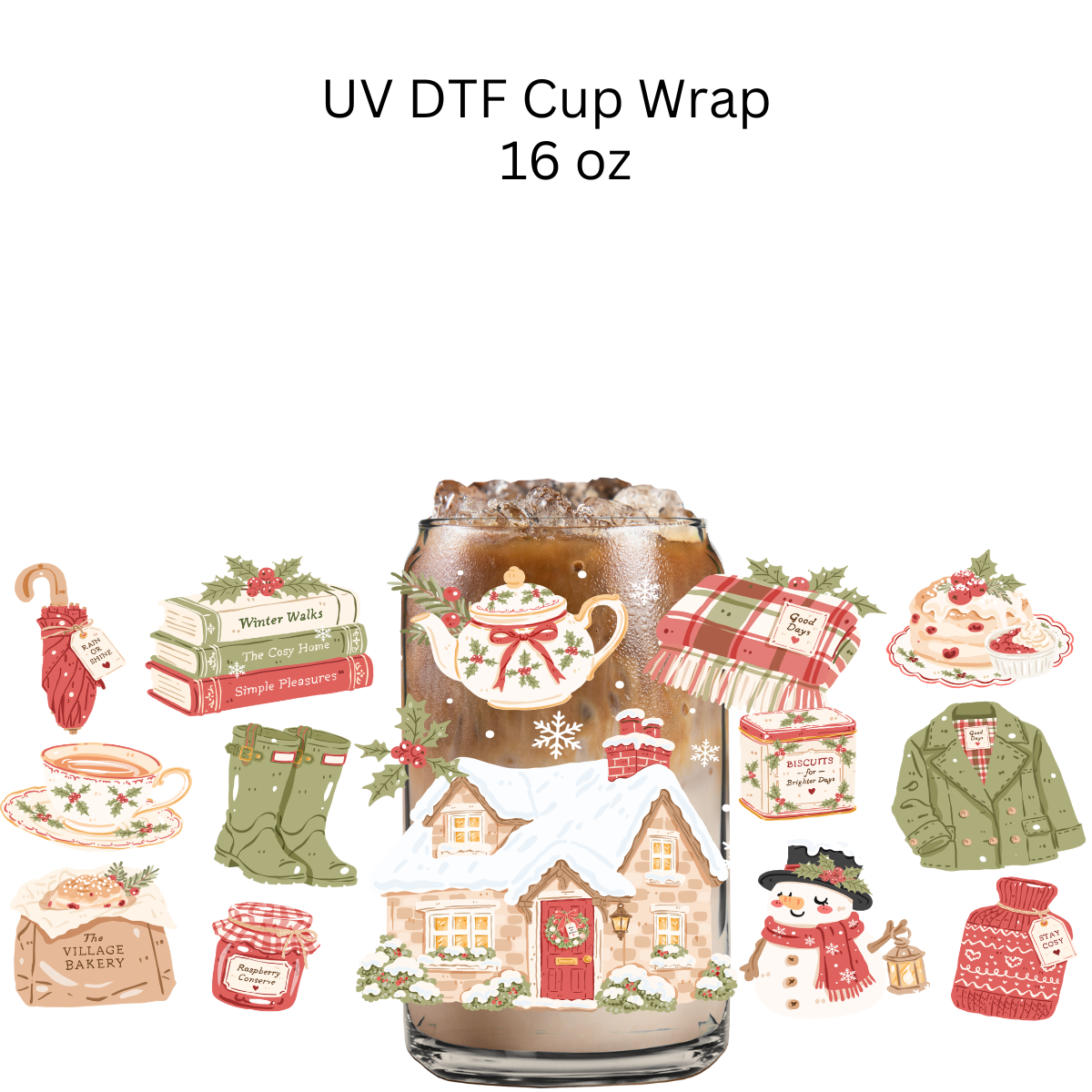 Christmas Things UV DTF Cup Wrap