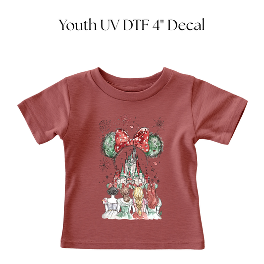 YOUTH Christmas Princess Castle DTF Transfer