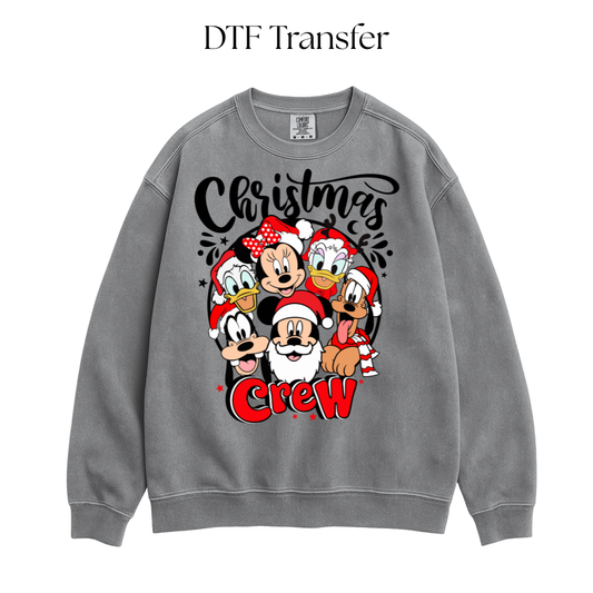 Mouse Christmas Crew DTF Transfer