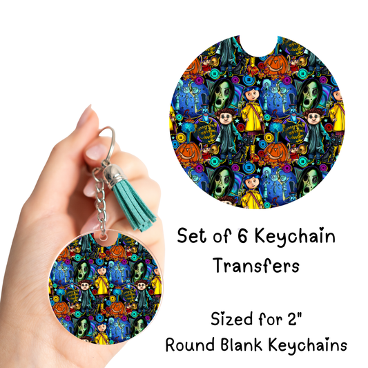 Cora World Round Keychain Transfer Set of 6