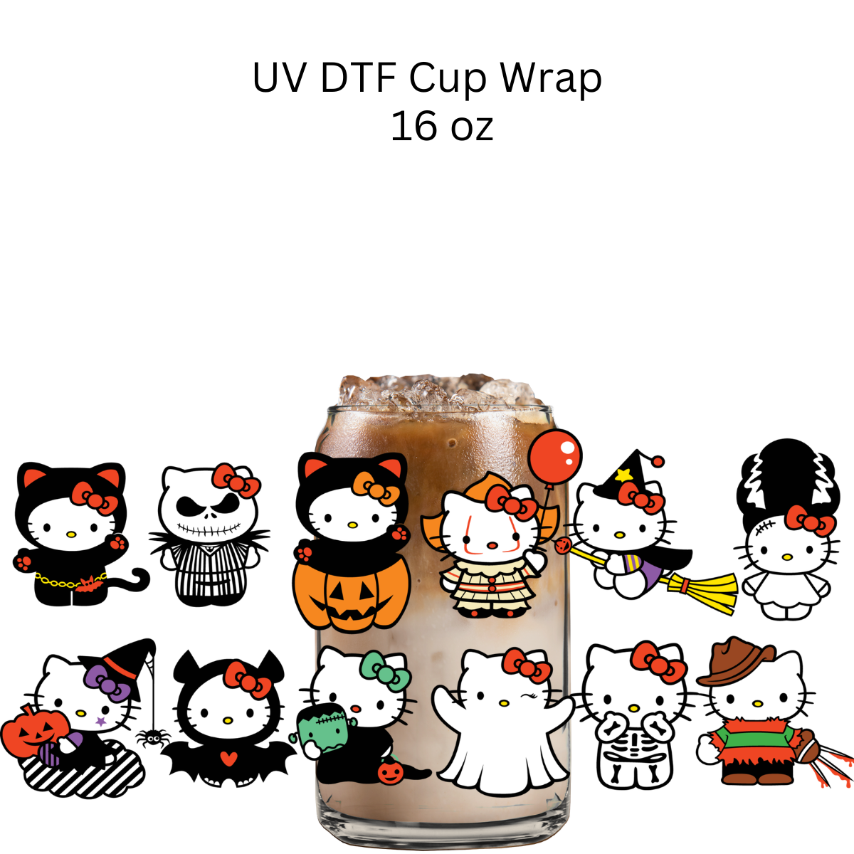 HK Halloween Costumes UV DTF Cup Wrap
