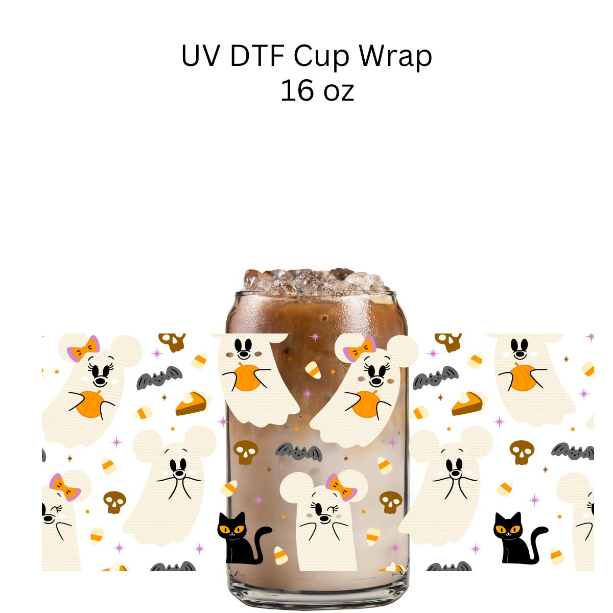 Mouse Ghosties UV DTF Cup Wrap