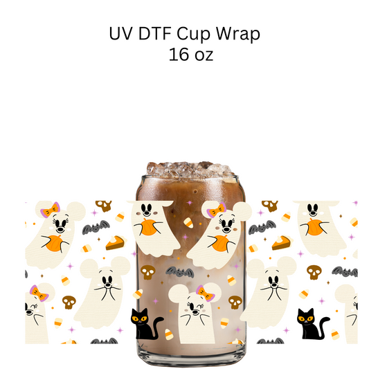 Mouse Ghosties UV DTF Cup Wrap