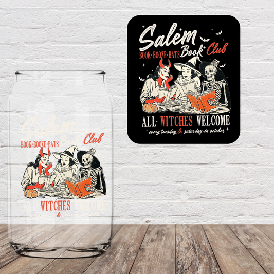 Salem Book Club 4" UV DTF