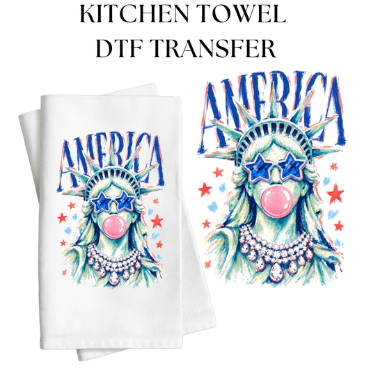 Lady Liberty DTF Transfer