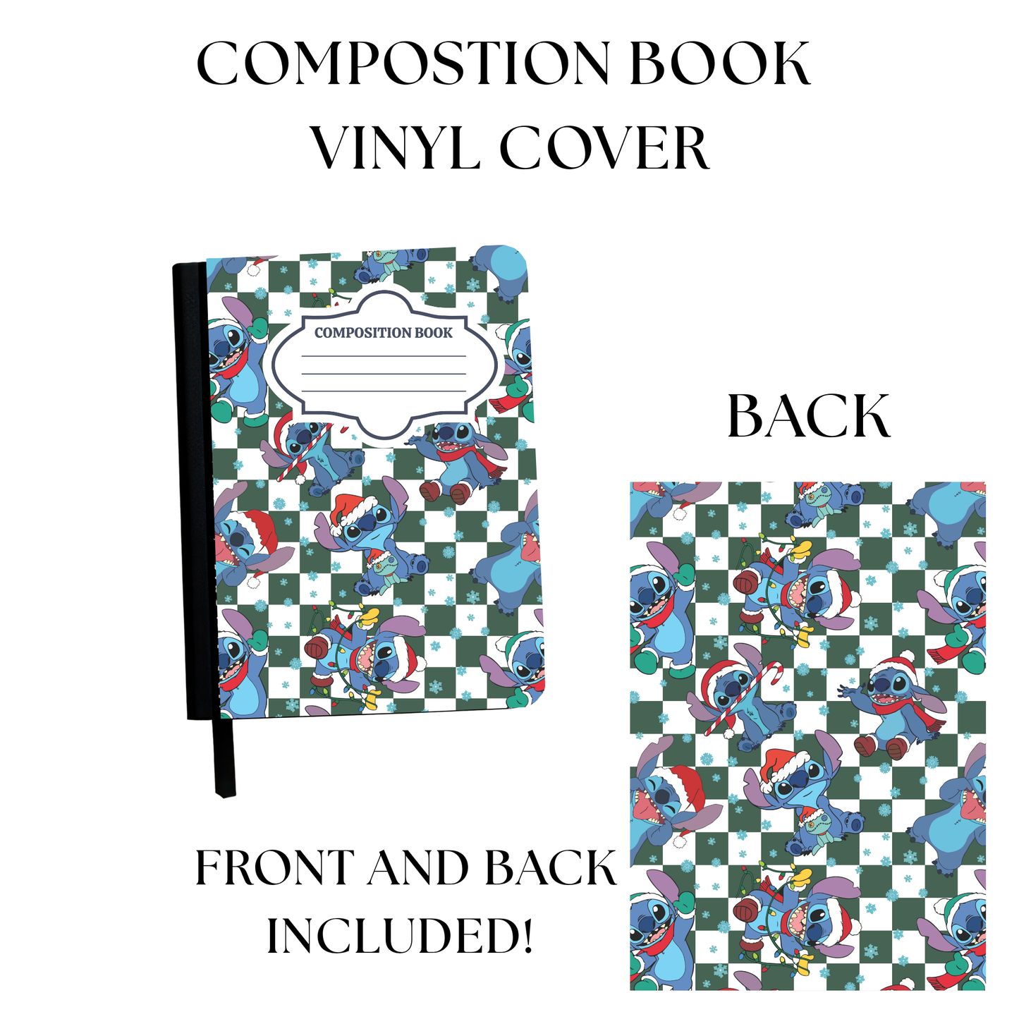 Blue Monster Holiday Composition Notebook Vinyl Cover