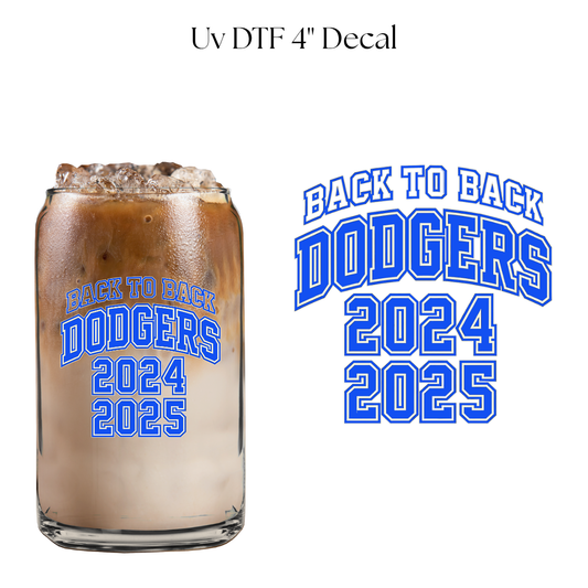 Back to Back 24 25 4” UV DTF Decal