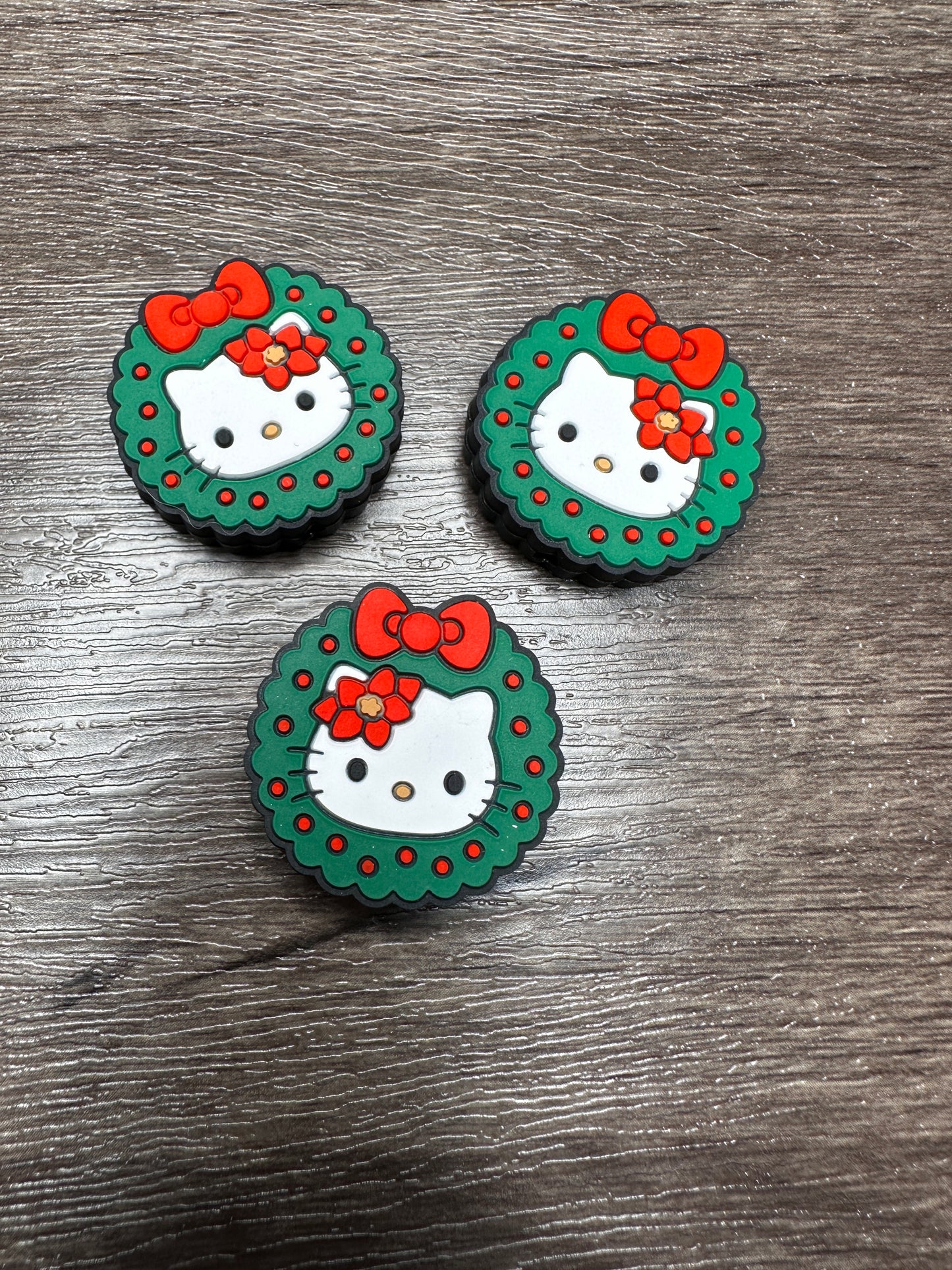 Kitty Wreath Focal Bead- Set of 3