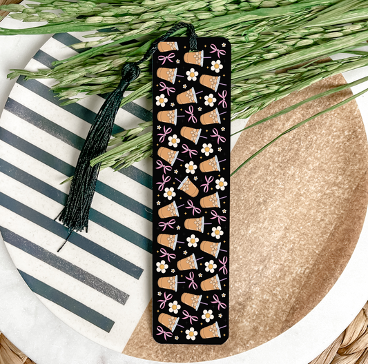 Coquette Iced Coffee UV DTF Bookmark DOUBLE SIDED