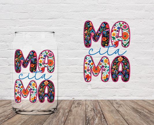 Mamacita Quilted 4" UV DTF DOUBLE SIDED