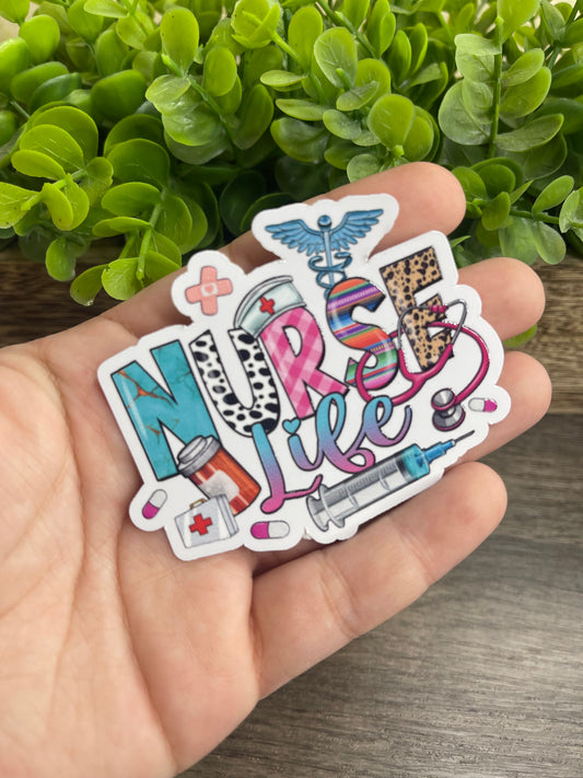 Nurse Life 4" Clear Vinyl Sticker
