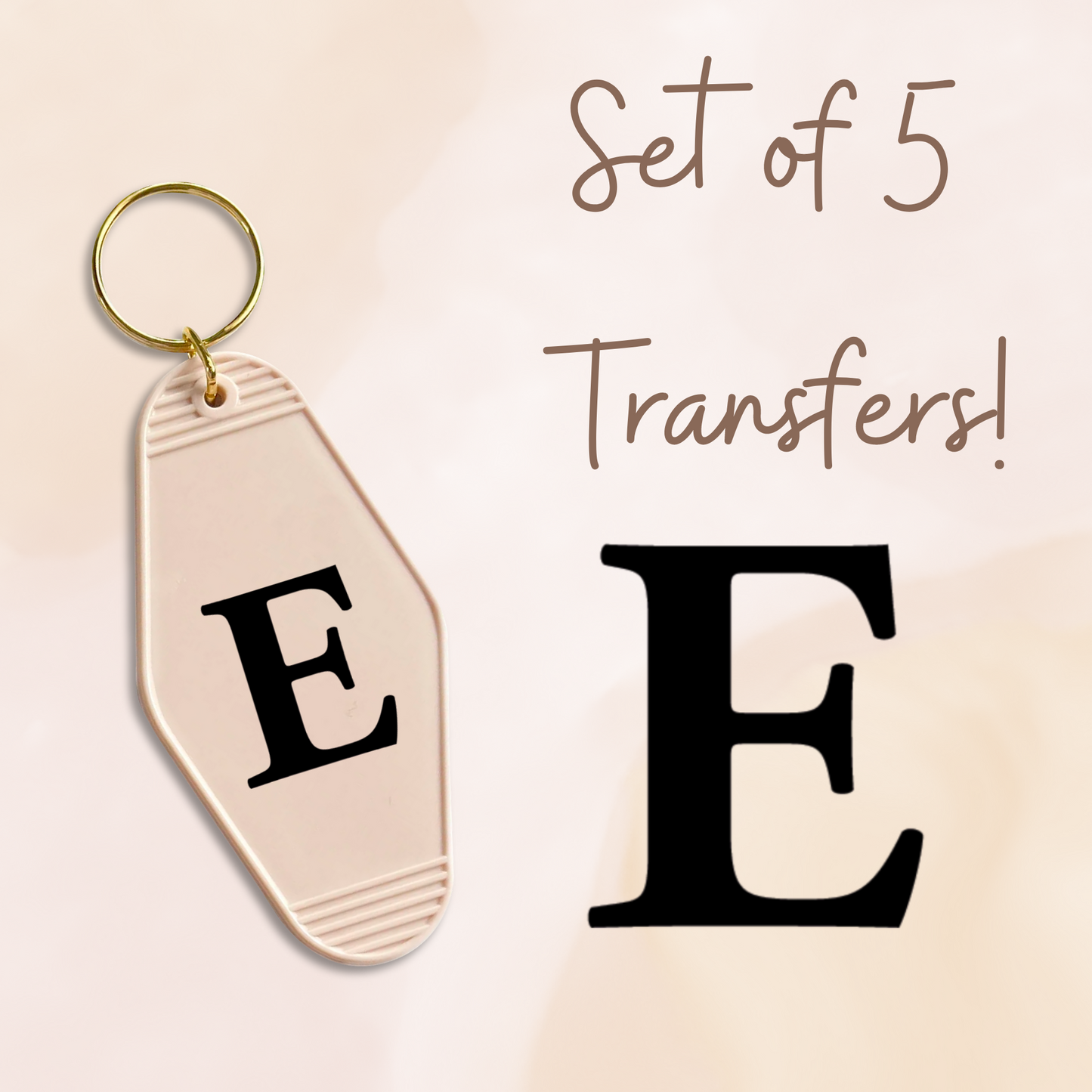E Black Logo MOTEL KEYCHAIN Transfer