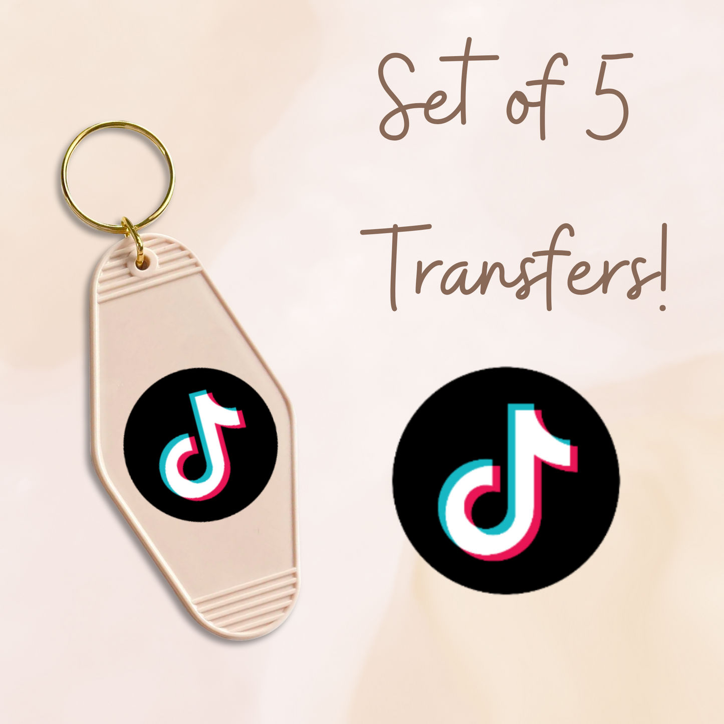 Colored Tik Logo MOTEL KEYCHAIN Transfer