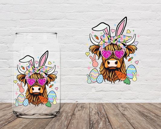 Easter Cow 4" UV DTF