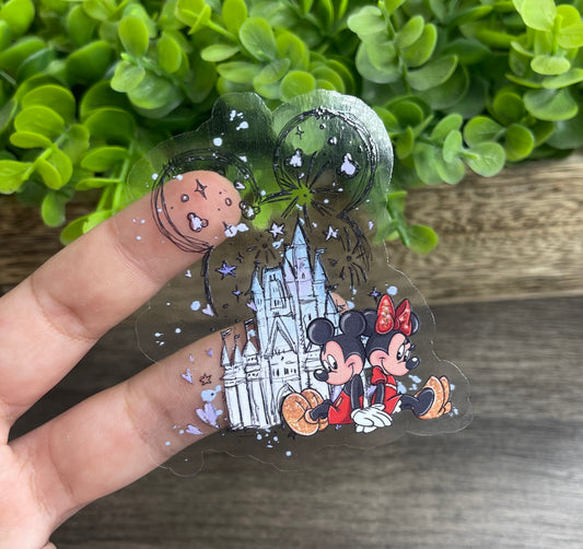 Mouse Magical Castle Clear Vinyl Sticker