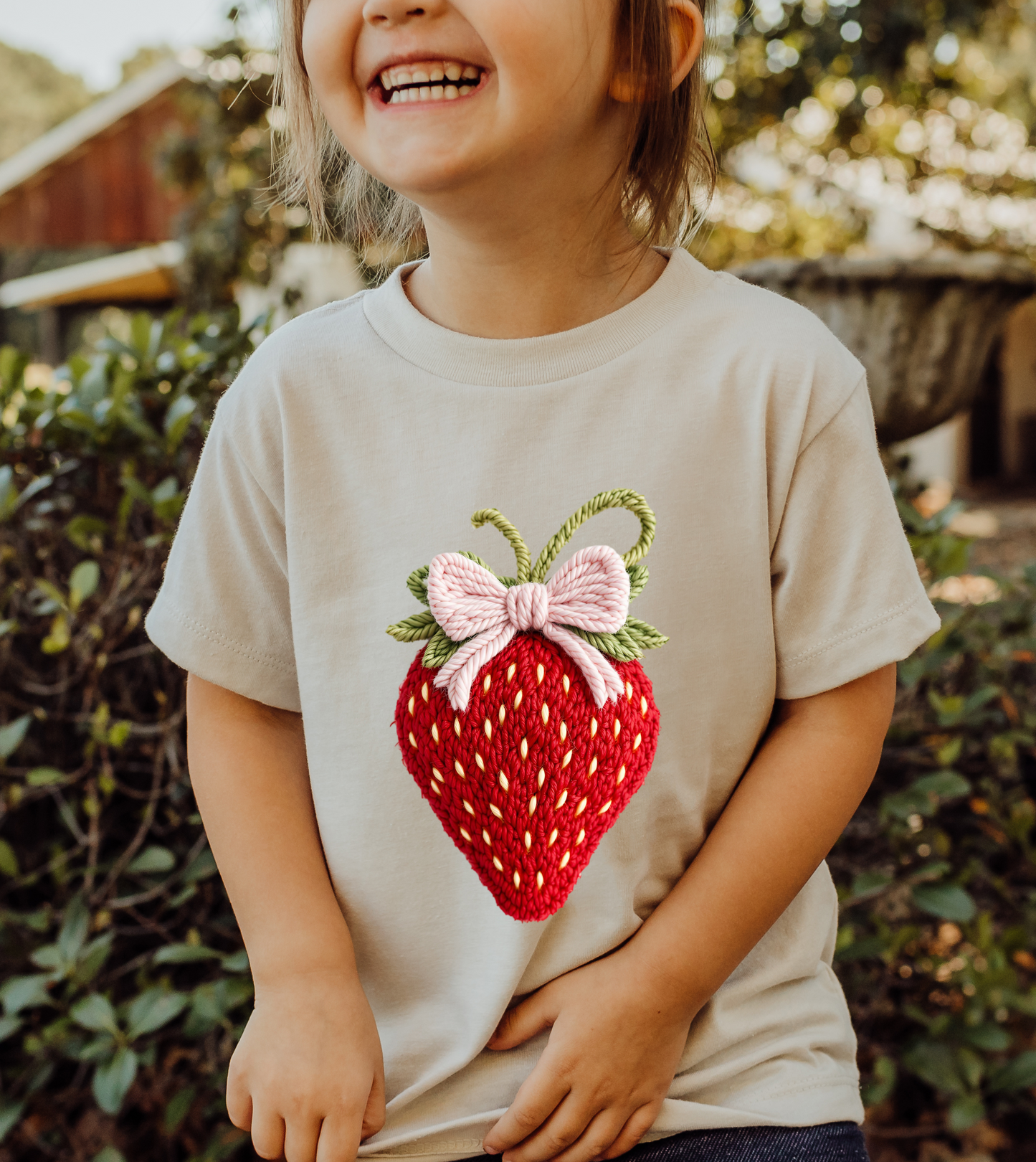 Fancy Strawberry (formerly known as: Faux Knitted Strawberry) DTF TRANSFER