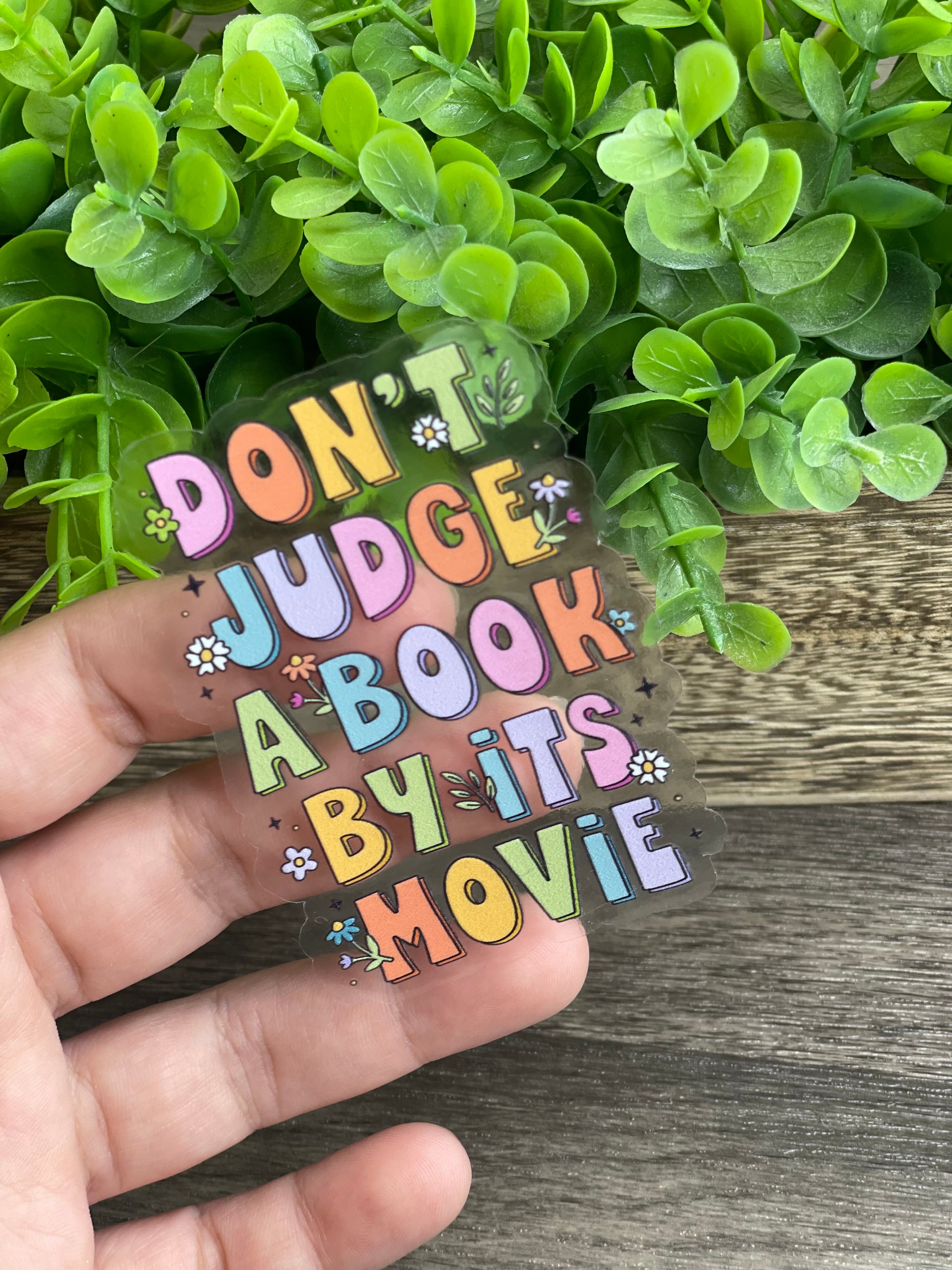 Don't Judge A Book By It's Cover Clear Vinyl Sticker – anthroverse