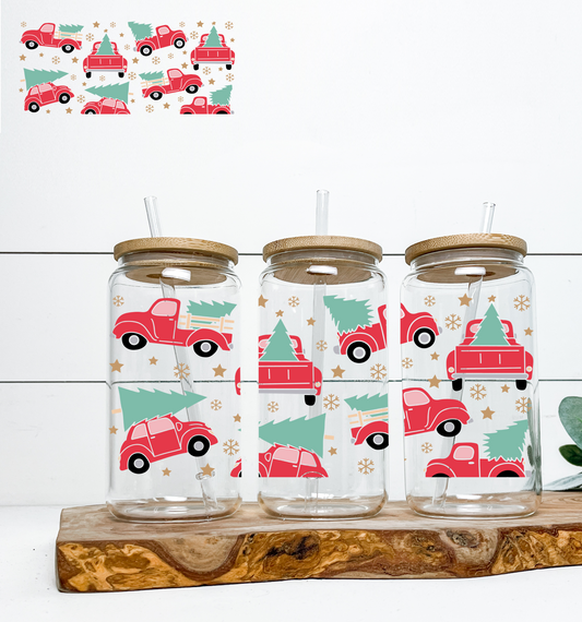 Red Truck Christmas Tree UV DTF