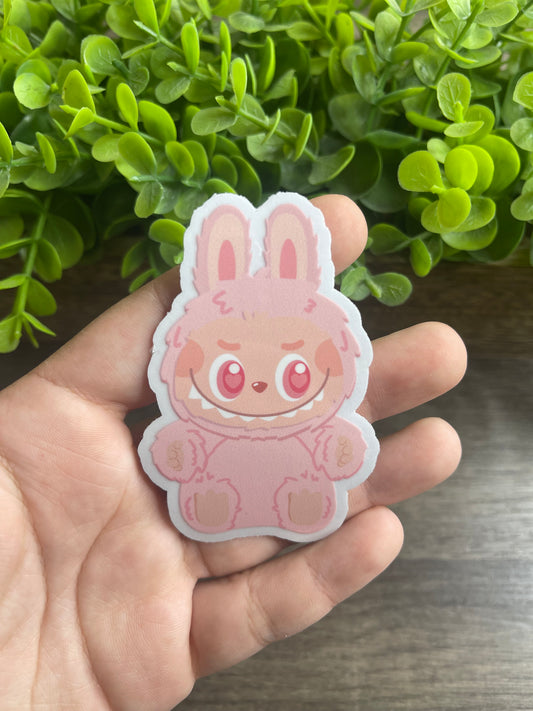 Pink Bubu Clear Vinyl Sticker