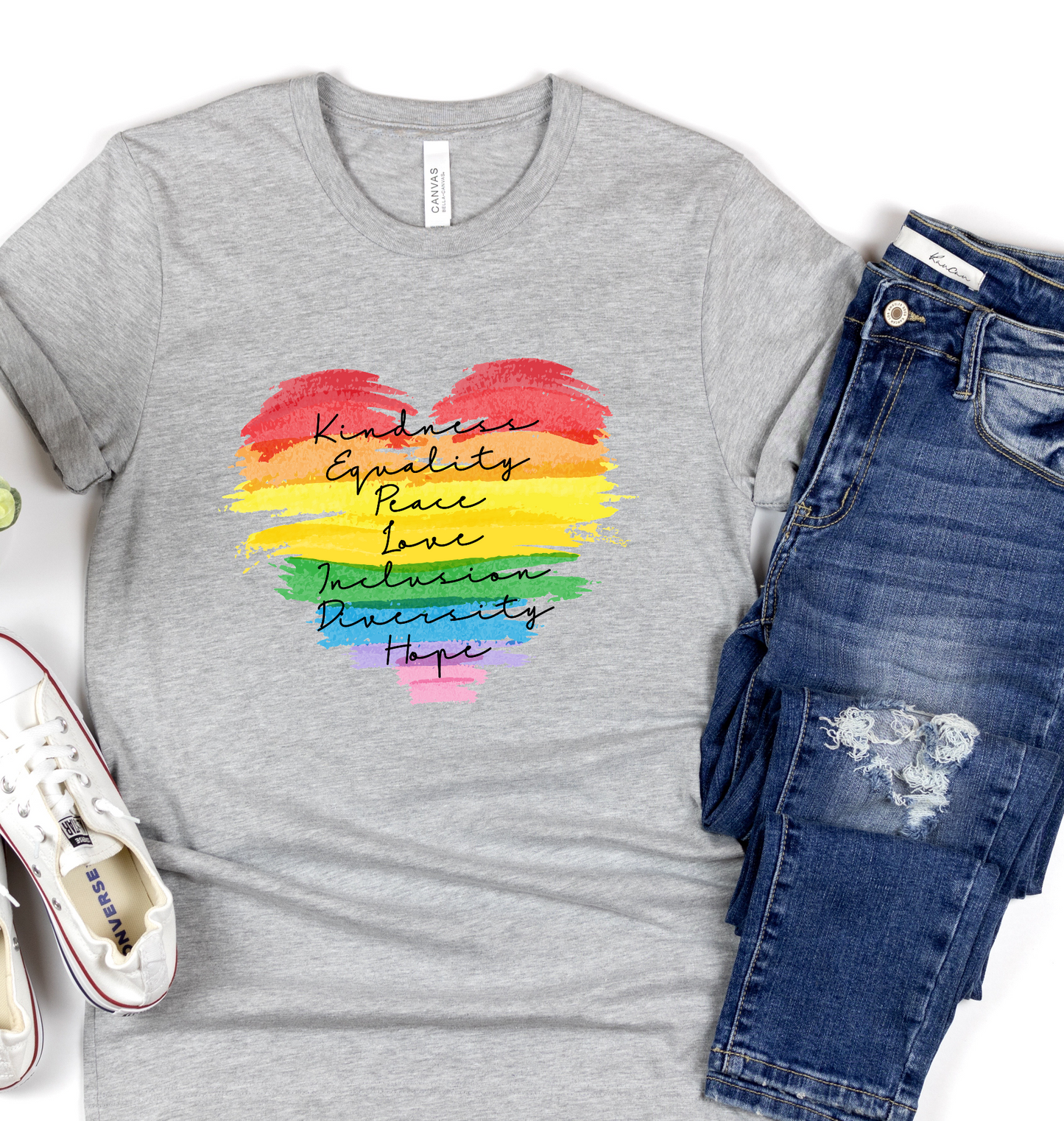 Rainbow Heart LAST CHANCE  DTF