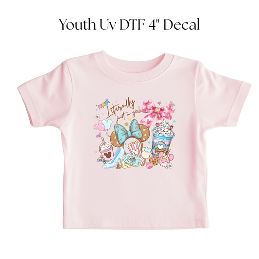YOUTH Literally Just a Girl Mouse DTF Transfer