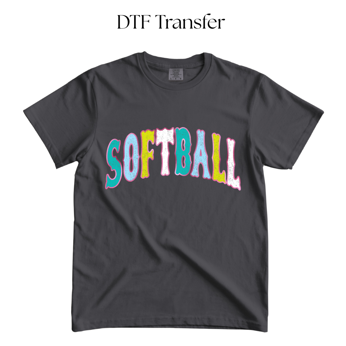 Distressed Softball DTF Transfer