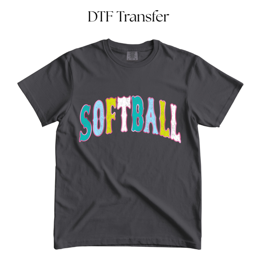 Distressed Softball DTF Transfer