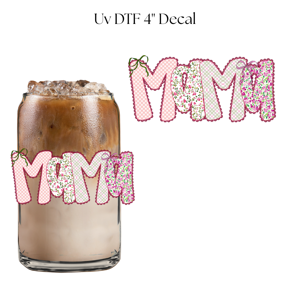 MAMA Pink 4” UV DTF Decal