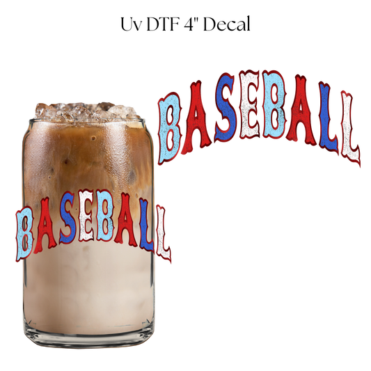 Distressed Baseball 4” UV DTF Decal