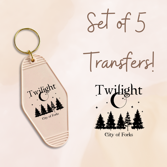 City Of Forks MOTEL KEYCHAIN Transfer