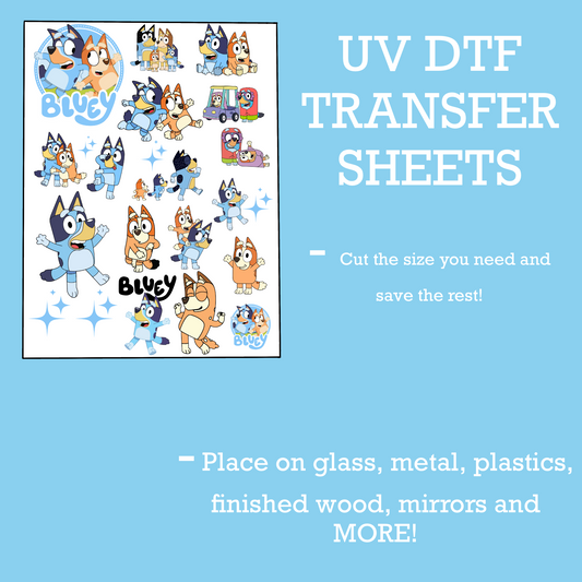 Blue & Family UV DTF SHEET