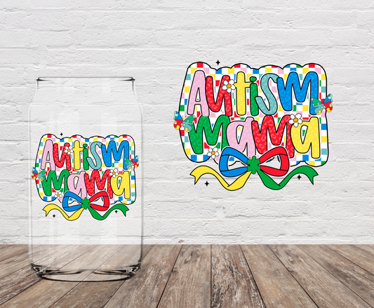 Autism Mama Colorful 4" UV DTF