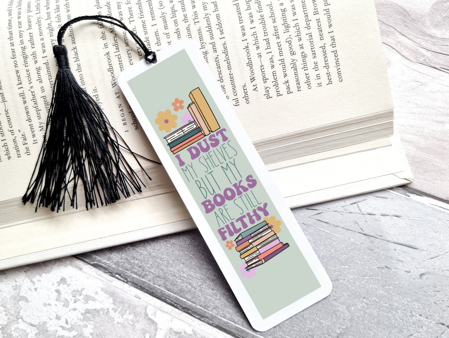 I Dust My Shelves UV DTF Bookmark DOUBLE SIDED