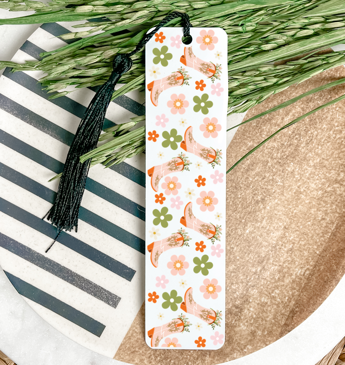 Western Floral UV DTF Bookmark DOUBLE SIDED