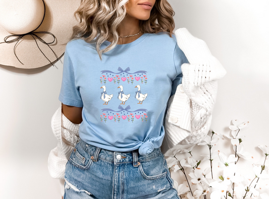 Ducks Pink Hearts DTF TRANSFER