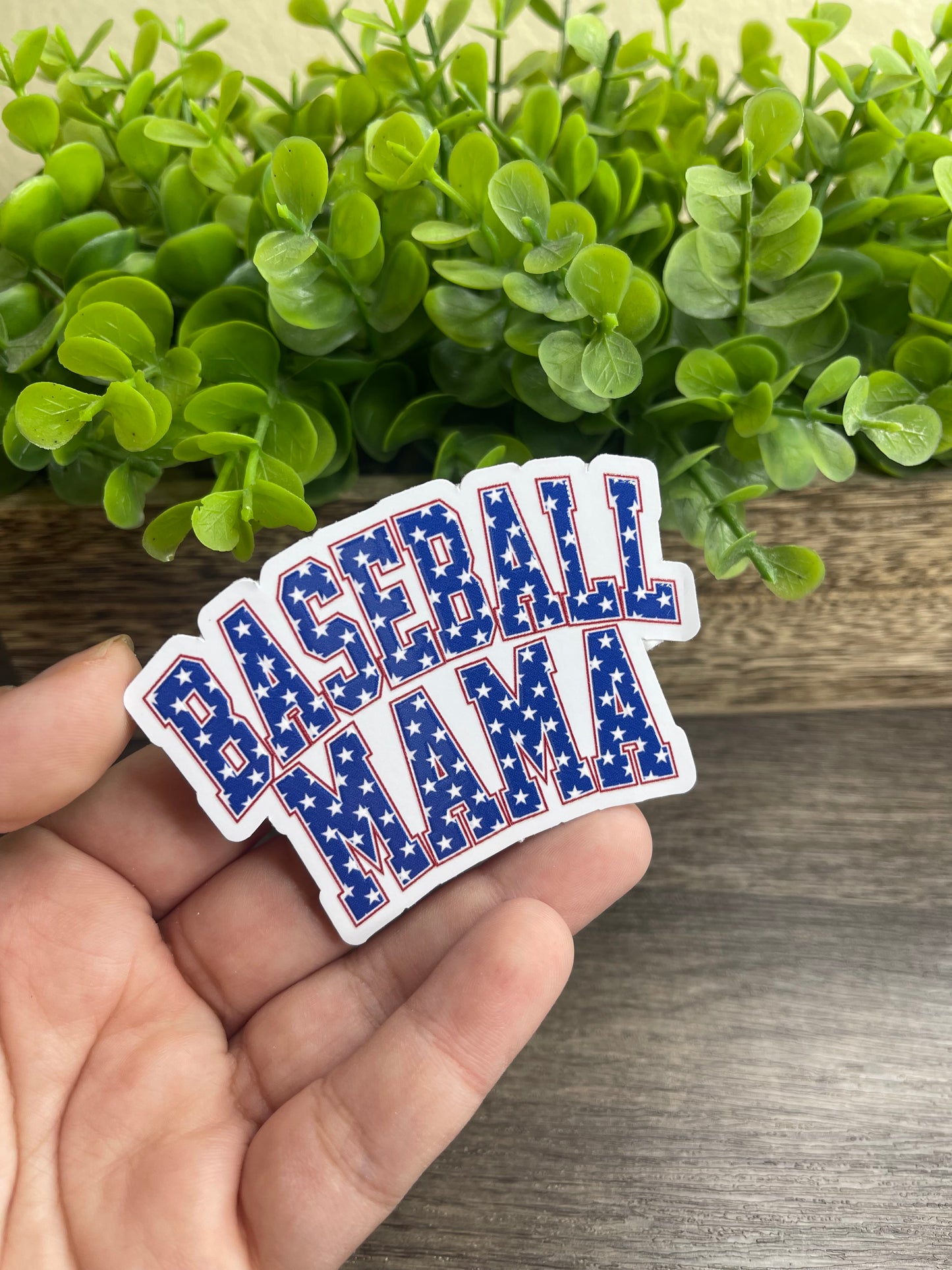 Baseball Mama Stars Vinyl Sticker