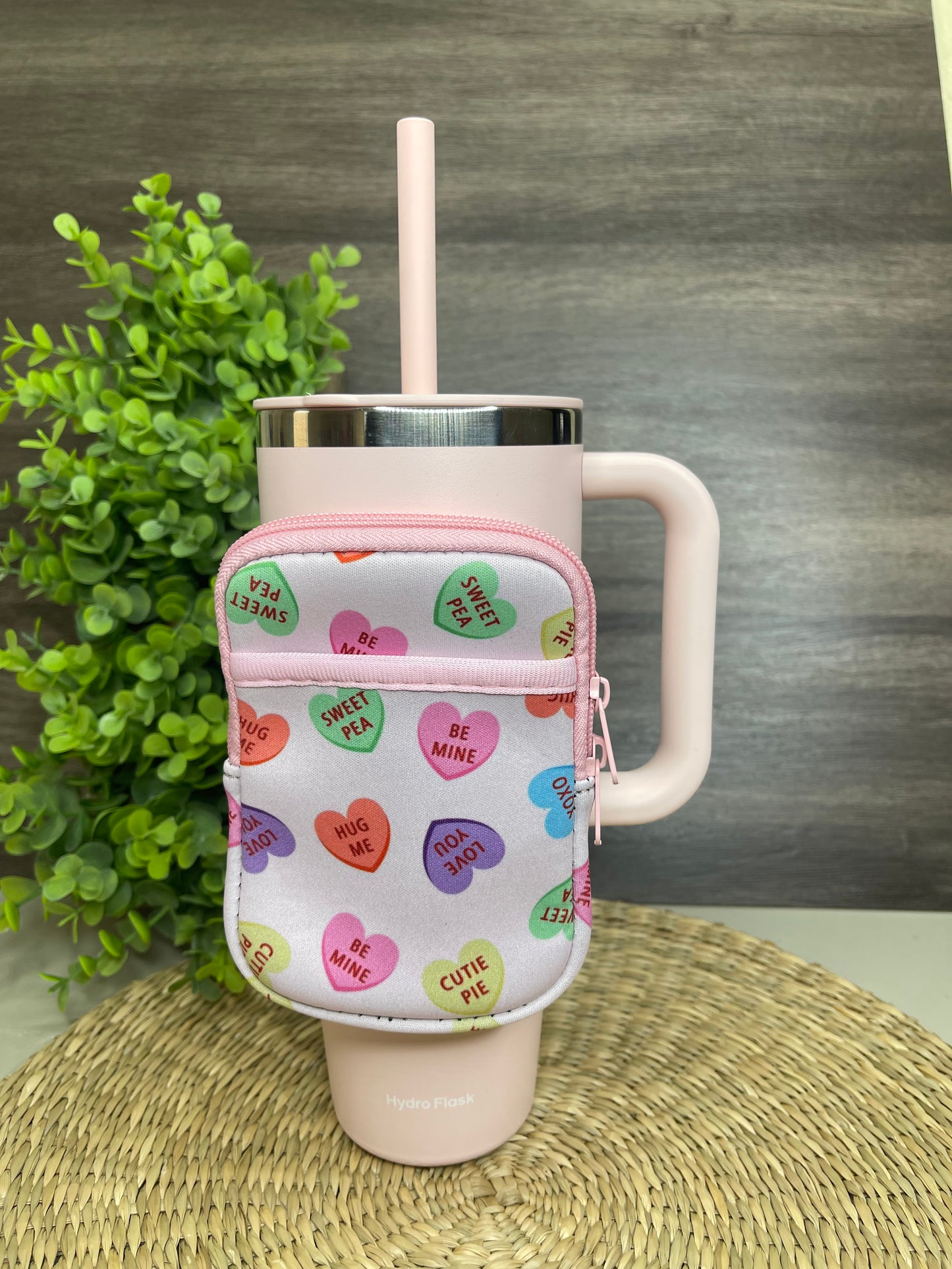 Candy Hearts Tumbler Bag