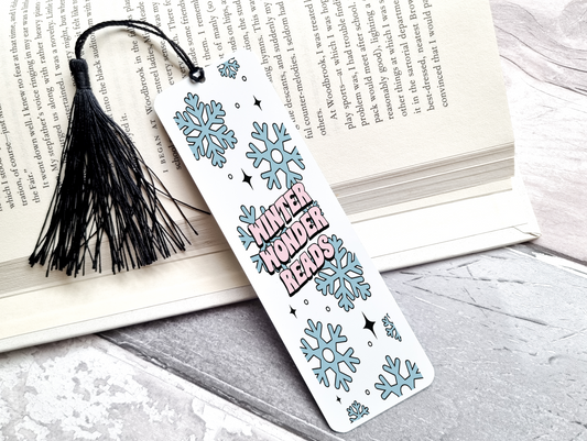 Winter Wonder Reads Bookmark UV DTF Transfer