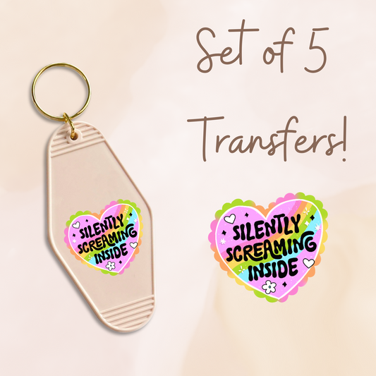 Silently Screaming Inside MOTEL KEYCHAIN Transfer