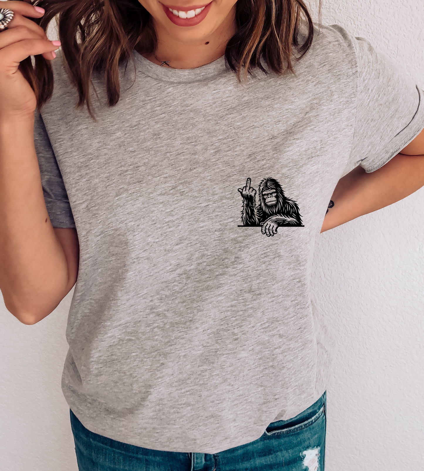 Middle Finger Up (BLACK) SINGLE COLOR DTF TRANSFER